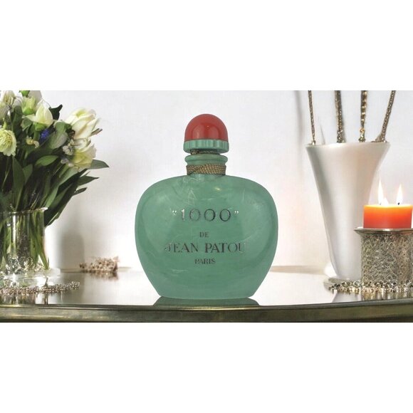 Vintage 1000 De Jean Patou Paris Green Large Factice Display Perfume Bottle RARE - Picture 8 of 15